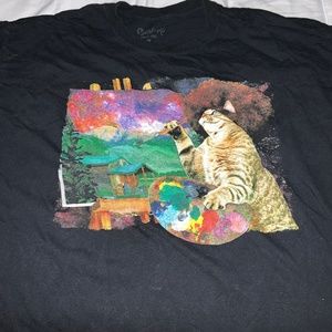 Spencer's Bob Ross Cat Shirt
